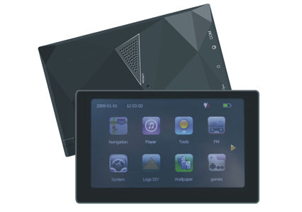 Sistema di navigazione GPS per auto V4300 Con Bluetooth, Display digitale touch screen