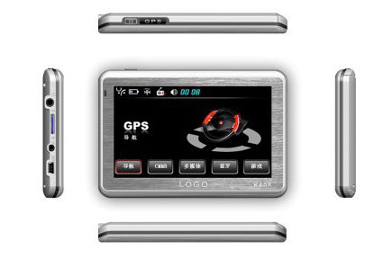 4.3 pollici Sistema di navigazione GPS portatile V4307 + trasmettitore FM + slot per schede SD (fino a 8G)